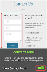 godaddy-website-builder-show-contact-form-button-on-by-default